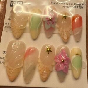 Bloomspell Nail Set – Pre-Designed Press-On Whimsy